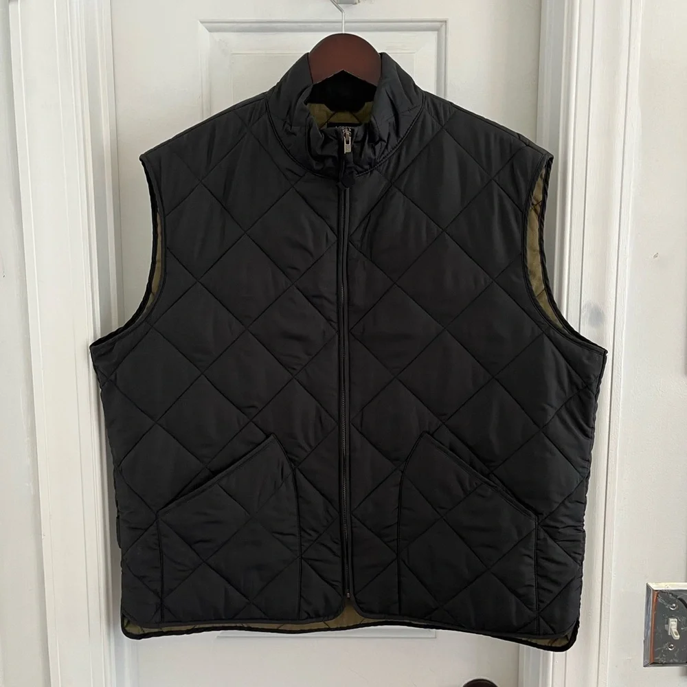 J.Crew Quilted Vest Navy Sz XXL‎